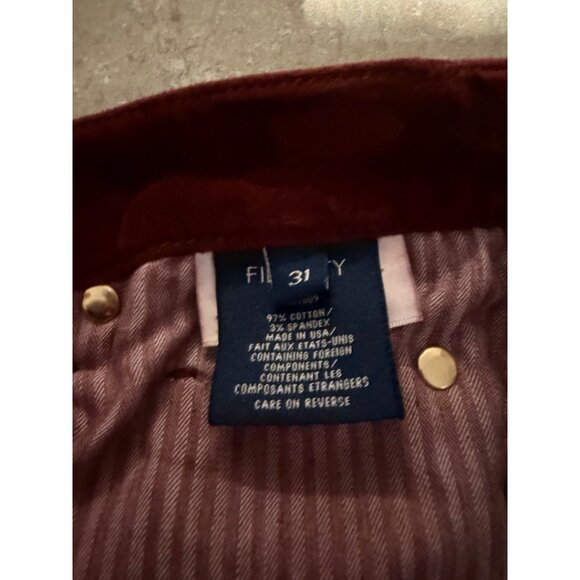 Fidelity 'Stevie' Velvet Jean - 31, Merlot - Picture 7 of 7